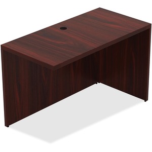 Lorell Chateau Series Mahogany Laminate Desking Return - 47.3" x 23.6" x 30"Desk, 1.5" Top - Reeded Edge - Material: P2 Particleboard - Finish: Mahogany, Laminate