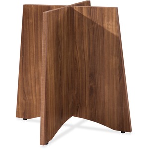 Lorell Essentials Round Conference Table Base - 24" x 24" x 29" - Material: Steel - Finish: Walnut