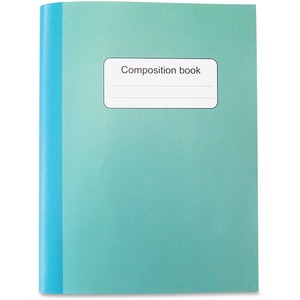 Sparco College-ruled Composition Book - 80 Sheets - Stitched - College Ruled - 15 lb Basis Weight - 10" x 7.5"10" - Blue, Green Cover - Sturdy Cover - Recycled - 1 Each
