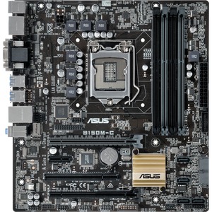 Asus B150M-C Desktop Motherboard - Intel B150 Chipset - Socket H4 LGA-1151 - Micro ATX - 1 x Processor Support - 64 GB DDR4 SDRAM Maximum RAM - 2.13 GHz Memory Speed