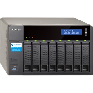 QNAP Turbo vNAS TVS-871T 8 x Total Bays SAN/NAS/DAS Server - Tower - Intel Core i7 i7-4790S Quad-core 4 Core 3.20 GHz - 16 GB RAM DDR3 SDRAM - Serial ATA/600 - RAI