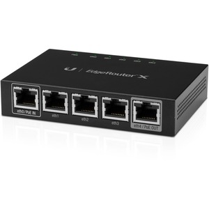 Ubiquiti EdgeRouter X ER-X Router - 5 Ports - PoE Ports - SlotsGigabit Ethernet - Desktop