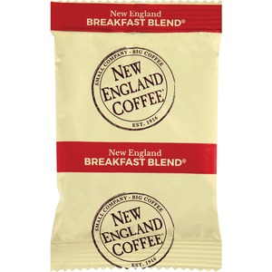 New England Breakfast Blend Portion Pack - Regular - Breakfast Blend - Light - 2.5 oz Per Pack - 24 - 24 / Carton