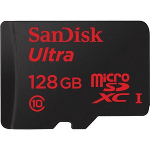 SanDisk Ultra 128 GB microSDXC - Class 10/UHS-I - 80 MB/s Read - 10 MB/s Write
