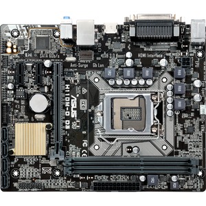 Asus H110M-D D3 Desktop Motherboard - Intel H110 Chipset - Socket H4 LGA-1151 - Micro ATX - 1 x Processor Support - 32 GB DDR3 SDRAM Maximum RAM - 1.87 GHz O.C., 1.6