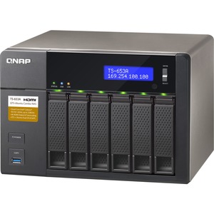 QNAP Turbo NAS TS-653A 6 x Total Bays NAS Server - Desktop - Intel Celeron N3150 Quad-core 4 Core 1.60 GHz - 4 GB RAM DDR3L SDRAM - Serial ATA/600 - RAID Supported