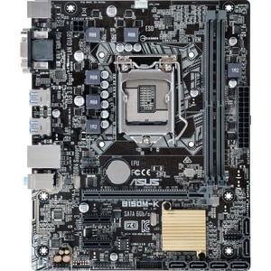 Asus B150M-K Desktop Motherboard - Intel B150 Chipset - Socket H4 LGA-1151 - Micro ATX - 1 x Processor Support - 32 GB DDR4 SDRAM Maximum RAM - 2.13 GHz Memory Speed