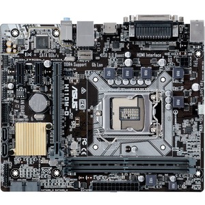 Asus H110M-D Desktop Motherboard - Intel H110 Chipset - Socket H4 LGA-1151 - 1 x Processor Support - 32 GB DDR4 SDRAM Maximum RAM - 2.13 GHz Memory Speed Supported -