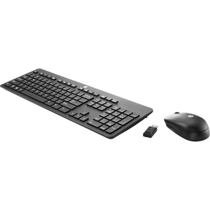 HP Slim Keyboard Andamp; Mouse - USB Wireless RF - English UK - USB Wireless RF - Scroll Wheel - Symmetrical - AAA - Compatible with Computer, Notebook