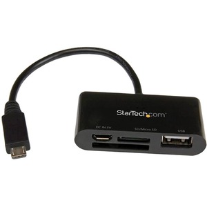 StarTech.com OTG USB Memory Card Reader Dongle for Mobile Devices - Supports SD, SDHC, SDXC, MMC Andamp; Micro SD, Micro SDHC Andamp; Micro SDXC Cards - SD, SDHC, SDXC, MultiMed