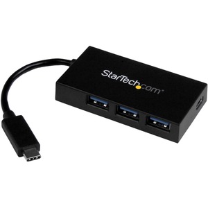 StarTech.com 4 Port USB 3.0 Hub - USB-C to 1x USB-C and 3x USB-A - Includes Power Adapter - USB C / USB Type C Hub - USB Type-C Gen 1 Hub - 4 Total USB Ports - 3 U