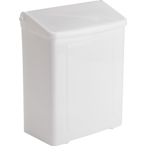 Safe-Use Sanitary Napkin Receptacle - Wall Mountable - 10.6" Height x 9" Width x 4.6" Depth - Plastic - White - 1 Each