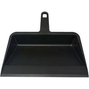 Impact Products Value-Plus Dust Pan - 12" Wide - Polypropylene - Black - 1 Each