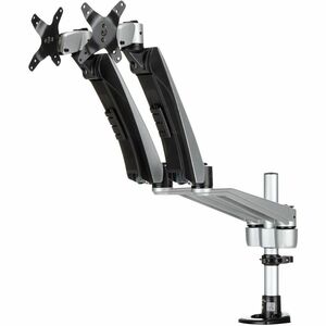 StarTech.com ARMDUAL30 Mounting Arm for Monitor - Black, Silver - TAA Compliant - Height Adjustable - 2 Display(s) Supported - 30" Screen Support - 39.68 lb Load Capacity - 75