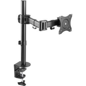 Newstar Full Motion Desk Mount clamp Andamp; grommet for 10-30inch Monitor Screen, Height Adjustable - Black