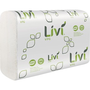Livi Solaris Paper Multifold Paper Towels - 1 Ply - Multifold - 9.06" x 9.45" - White - Virgin Fiber, Paper - Eco-friendly, Soft, Embossed - For Multipurpose - 250 Per Pack -