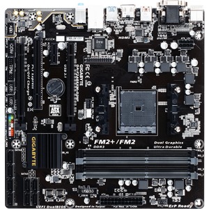 Gigabyte Ultra Durable GA-F2A88XM-D3HP Desktop Motherboard - AMD A88X Chipset - Socket FM2plus - Micro ATX - 1 x Processor Support - 64 GB DDR3 SDRAM Maximum RAM - 1.87