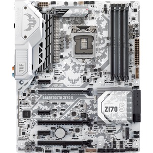 TUF SABERTOOTH Z170 S Desktop Motherboard - Intel Z170 Chipset - Socket H4 LGA-1151 - ATX - 1 x Processor Support - 64 GB DDR4 SDRAM Maximum RAM - 2.40 GHz, 2.13 GHz