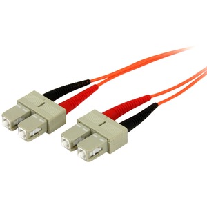 StarTech.com 2m Fiber Optic Cable - Multimode Duplex 50/125 - OFNP Plenum - SC/SC - OM2 - SC to SC Fiber Patch Cable - First End: 2 x SC Male Network - Second End: 2