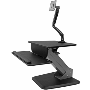 StarTech.com Sit-to-stand Workstation with Articulating Monitor Arm - Up to 26" Screen Support - 37.48 lb Load Capacity - 6.30" Height x 26.80" Width - Desktop - Engineered Wo