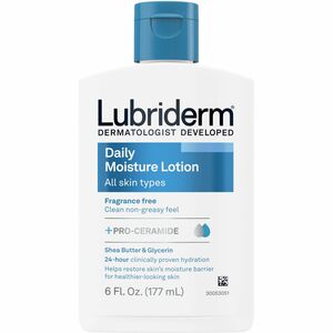 Lubriderm Daily Moisture Skin Lotion - Lotion - 6 fl oz - Non-fragrance - Flip Top Dispenser - For Dry Skin - Applicable on Hand and Body - Fragrance-free, Moisturising, Non-g