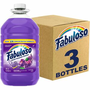Fabuloso All Purpose Cleaner - For Multipurpose - 169 fl oz (5.3 quart) - Fresh, Lavender ScentBottle - 3 / Carton - Residue-free, pH Neutral, Child Safety Cap - Purple