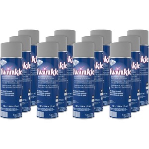 Twinkle Stainless Steel Cleaner/Polish - Ready-To-Use - 17 oz (1.06 lb) - Characteristic Scent - 12 / Carton - Film-free, Residue-free, Water Based, Lemon Scent, CFC-free - Wh