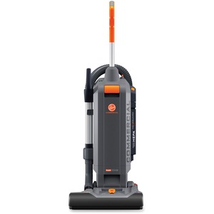 Hoover HushTone 15Plus Upright Vacuum - 1200 W Motor - 1.13 gal - Bagged - Brushroll, Filter, Hose, Nozzle, Wand - 15" Cleaning Width - 40 ft Cable Length - 8 ft Hose Length -
