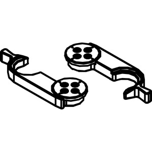 Lacasse Table Connectors - 5.5" Width x 1.9" Depth x 0.6" Height - Plastic - Black