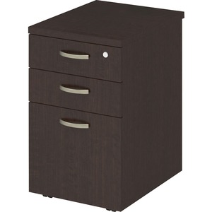 Bush Business Furniture Easy Office 16W 3 Drawer Mobile Pedestal - 16" x 20.1" x 25.4" - 3 x File Drawer(s), Box Drawer(s) - Material: Thermofused Laminate (TFL), Steel, Metal