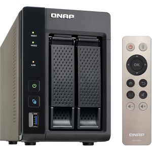 QNAP Turbo NAS TS-253A 2 x Total Bays SAN/NAS Storage System - Tower - Intel Celeron Quad-core 4 Core 1.60 GHz - 2 x HDD Installed - 6 TB Installed HDD Capacity -