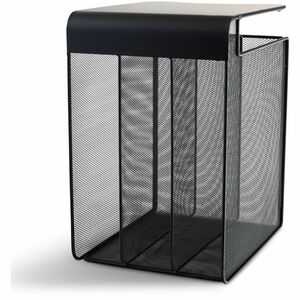 Safco Onyx Vertical Hanging Storage Organizer - 3 Compartment(s) - 11.75" Height x 14.75" Width x 5.25" Depth - Black - Steel - 1 Each