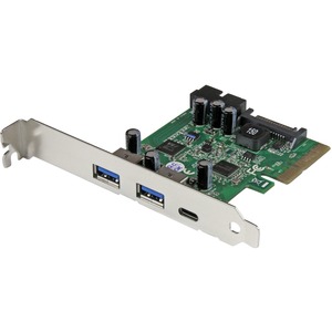 StarTech.com USB 3.1 PCIe Card - 5 Port - USB 3.1 Gen 2 10Gbps - 1x USB-C, 2x USB-A plus 1x 2 Port IDC 5Gbps
