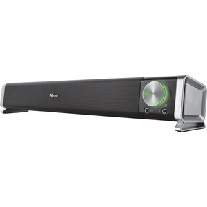 Trust Sound Bar Speaker - 6 W RMS - Black, Silver - USB