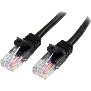 StarTech.com 5m Black Cat5e Snagless RJ45 UTP Patch Cable - 5 m Patch Cord - Ethernet Patch Cable - RJ45 Male to Male Cat 5e Cable - First End: 1 x RJ-45 Male Networ