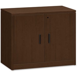 HON 10500 Series Mocha Laminate Furniture Components - 36" x 20" x 29.5" , 1" Edge, 36" x 20"Work Surface - Drawer(s)2 Door(s) - 1 Shelve(s) - Square Edge - Material: Wood Gra