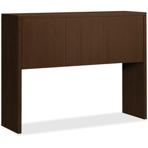 HON 10500 Series Stack-On Hutch 3 Doors - 48" x 14.6" x 37.1" - Drawer(s)3 Door(s) - Square Edge - Material: Wood Grain Work Surface, Metal Fastener - Finish: Mocha, Thermofus