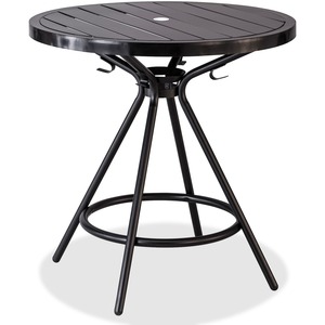 Safco CoGo Table - Round Top - Four Leg Base - 4 Legs x 30" Table Top Diameter - 29.50" Height - Assembly Required - Black, Powder Coated