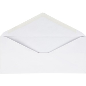 Business Source No. 10 V-Flap Envelopes - Business - #10 - 4 1/8" Width x 9 1/2" Length - 24 lb - Gummed Flap - Wove - 250 / Box - White