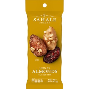 Sahale Snacks Honey Almonds Glazed Snack Mix - Non-GMO, Gluten-free - Honey, Almond, Vanilla - 1.50 oz - 18 / Carton