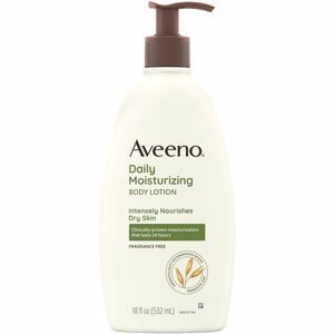 Aveeno® Daily Moisturizing Body Lotion - Lotion - 18 fl oz - For Dry Skin - Applicable on Body - Moisturising, Fragrance-free, Non-greasy, Non-comedogenic, Soothing Oat, Rich