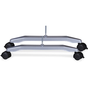 Lorell Mobile T-Foot Set With Casters - 2.40" Width x 1.50" Depth x 17.80" Height - Metal - Silver - 2 / Set