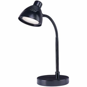 Lorell LED Desk Lamp - LED - 220 Lumens - Black - Desk Mountable - for Desk, Table