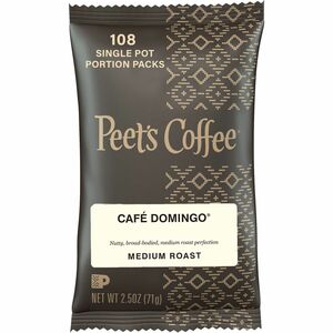 Peet's Cafe Domingo 2.5Oz Frac Pack - Regular - Cafe Domingo - Medium - 2.5 oz Per Pack - 18 Packet - 18 / Box