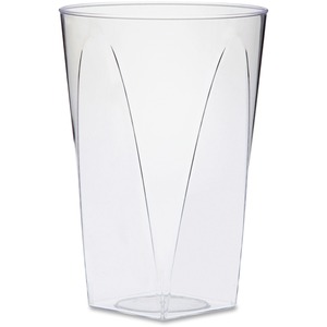 Milan WNA Comet Square-to-Round Tumbler - 10 fl oz - Square-to-Round - 16 / Pack - Clear - Polystyrene - General Purpose