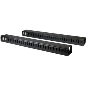 StarTech.com Vertical Cable Organizer with Finger Ducts - Vertical Cable Management Panel - Rack-Mount Cable Raceway - 0U - 6 ft. CMVER40UF - Eliminate cable stres