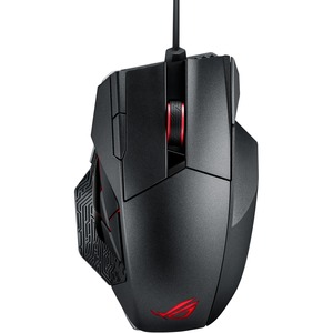 ASUS ROG Spatha Mouse - Laser - Cable/Wireless - 12 Buttons - Titanium Black