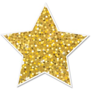 Ashley Sparkle Decorative Magnetic Star - Fun Theme/Subject - Magnetic - Sparkle - Durable, Damage Resistant, Long Lasting - 3" Length - Gold - 12 / Set