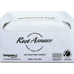 Impact Toilet Seat Covers - Half-fold - 250 / Pack - 5000 / Carton - Paper - White