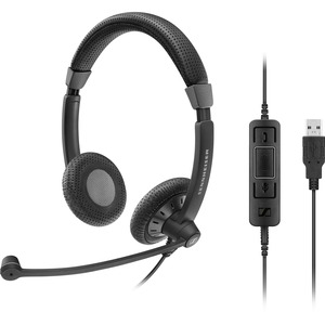 Sennheiser Culture Plus SC 75 USB CTRL Wired Stereo Headset - Over-the-head - Supra-aural - Black